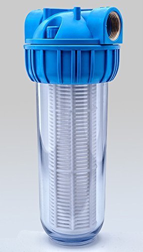 PRIESER Pumpen-Vorfilter, Wasserdurchfluss bis 5.000 l/h mit Wandhalterung und Filterschlüssel - 5