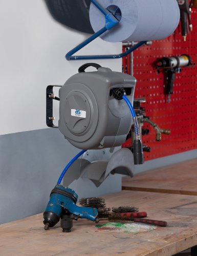as-Schwabe 12613 Automatischer Druckluftschlauch-Aufroller mit 15 m hochflexiblem Polyurethan Druckluftschlauch - 3