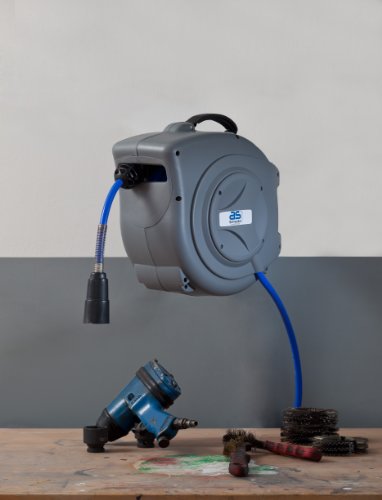 as-Schwabe 12613 Automatischer Druckluftschlauch-Aufroller mit 15 m hochflexiblem Polyurethan Druckluftschlauch - 4