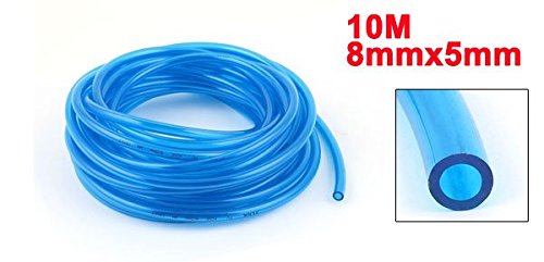 sourcingmap® 10M 33Ft Länge 8mmx5mm Pneumatischer Luftschlauch PU Schlauch Blaufarbe de - 2