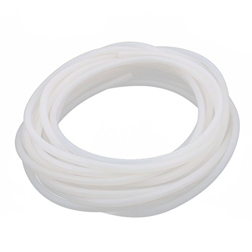 sourcingmap® 4mm x 6mm Beige Silikonschlauch Wasser Luftpumpe Schlauch Rohr 10M Transluzente