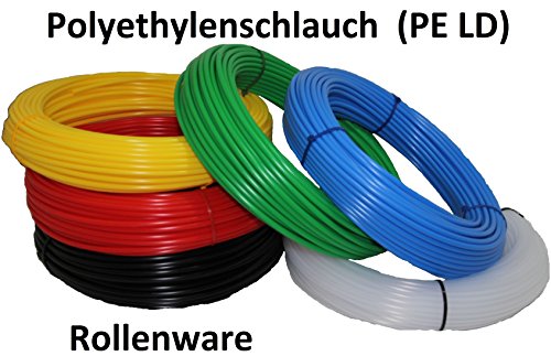 25m Polyethylenschlauch - 4/2mm (Außen-Ø/Innen-Ø) - Farbe nach Wahl (schwarz)