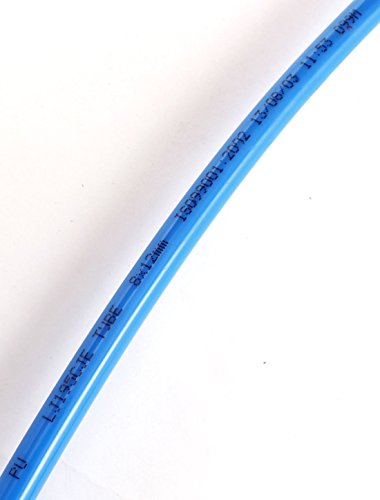 sourcingmap® 12mm OD 8mm Innen Dia Blau PU Schlauch Schlauchleitung 15m 50ft für Pneumatik de - 2