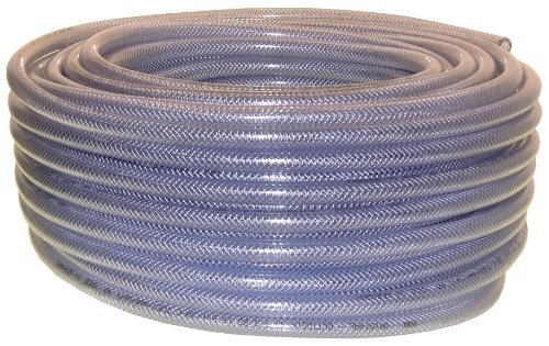 Druckluftschlauch, PVC, Gewebeschlauch, Lebensmittelqualität, 9 mm Innen, 50 Meter Rolle, Farbe; transparent, natur