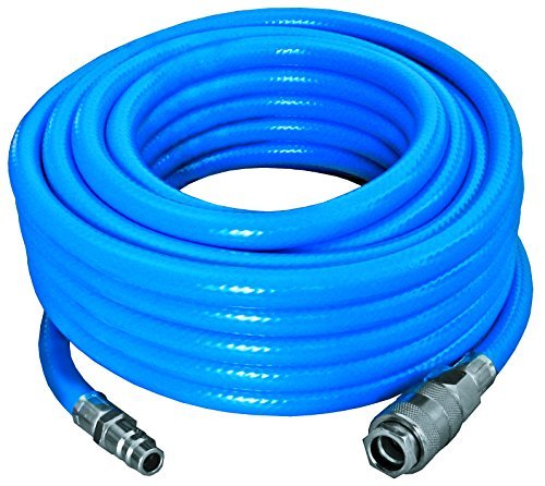 Proteco-Werkzeug® PVC Druckluftschlauch 3 lagig Durchm. 9/15 mm 15 Meter lang verstärkt mit Gewebeinlage Kompressorschlauch Luftschlauch mit Schnellkupplung
