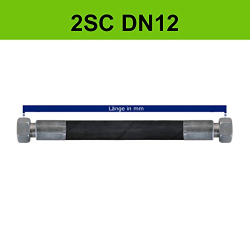 Hydraulikschlauch 2SC DN12 Metrisch (2 Meter)
