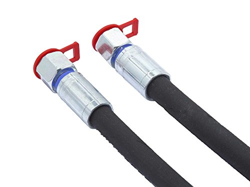 Hydraulikschlauch, DN10, M18x1,5mm DKOL, 330bar, EN 857, 2 SC, Länge 500-3000mm, Schlauchseele aus synth. Kautschuk mit Drahtgeflechteinlage aus hochfestem Stahldraht, inkl. Staubschutzkappen, Schlauchlänge:1.500 mm - 4