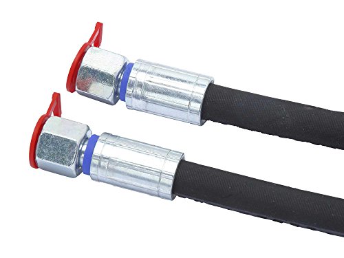 Hydraulikschlauch, DN10, M18x1,5mm DKOL, 330bar, EN 857, 2 SC, Länge 500-3000mm, Schlauchseele aus synth. Kautschuk mit Drahtgeflechteinlage aus hochfestem Stahldraht, inkl. Staubschutzkappen, Schlauchlänge:1.500 mm - 6