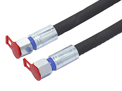 Hydraulikschlauch, DN10, M18x1,5mm DKOL, 330bar, EN 857, 2 SC, Länge 500-3000mm, Schlauchseele aus synth. Kautschuk mit Drahtgeflechteinlage aus hochfestem Stahldraht, inkl. Staubschutzkappen, Schlauchlänge:1.500 mm - 7