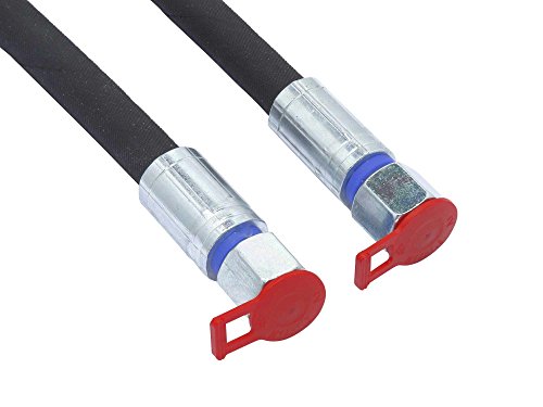 Hydraulikschlauch, DN10, M18x1,5mm DKOL, 330bar, EN 857, 2 SC, Länge 500-3000mm, Schlauchseele aus synth. Kautschuk mit Drahtgeflechteinlage aus hochfestem Stahldraht, inkl. Staubschutzkappen, Schlauchlänge:1.500 mm - 9