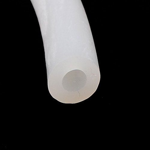 sourcingmap® 5mm x 10mm Beige Silikonschlauch Wasser Luftpumpe Schlauch Rohr 2M Länge - 2