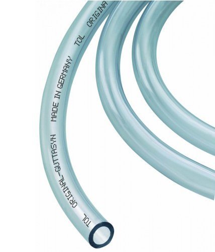 Guttasyn PVC-Schlauch Förderschlauch Wasserschlauch Dosierschlauch ohne Gewebe TOL 12x2x16 mm - Meterware in 2 Meter Schritten