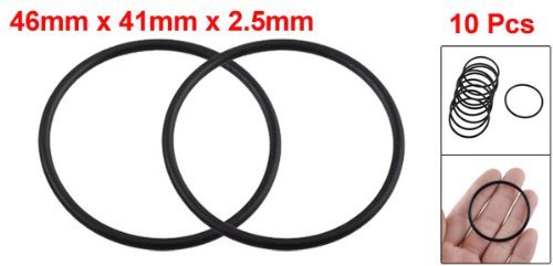 DealMux Schwarz 46mm x 41mm x 2,5mm Gummi O-Ring-Dichtring Sealing Dichtung 10 Stück - 2