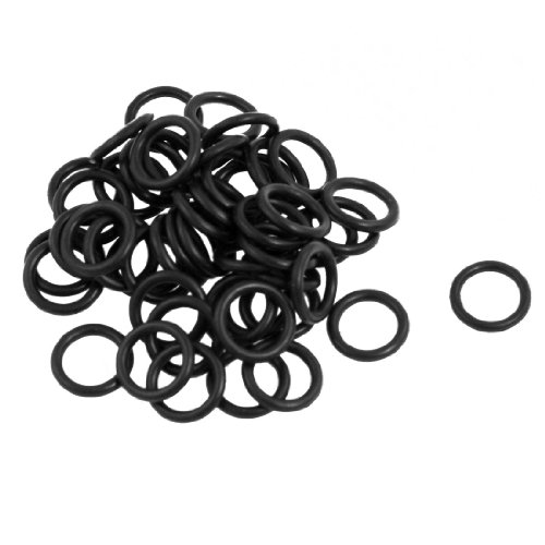 50 Stück schwarz Silikon O Ring Seal Unterlegscheiben 13 mm x 9 mm x 2 mm