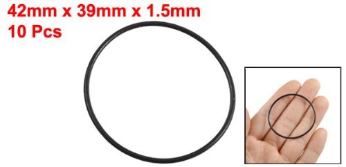 DealMux 10 Stück schwarz Gummiöldichtung O-Ring-Dichtung Unterlegscheiben 42mm x 39mm x 1,5mm - 2