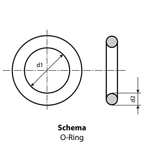 Dichtringe / O-Ringe 18,3 x 2,4 mm NBR 70, Menge 5 Stück - 2