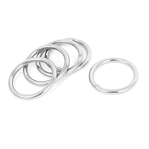 DealMux a15060500ux0119 30mm x 3mm Edelstahl Webbing Strapping geschweißter O-Ringe (5 Stück) - 2