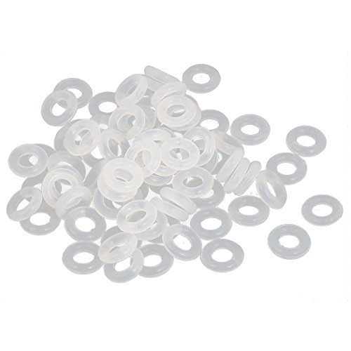 DealMux Pneumatische Pumpenanschlüsse 4mm x 8mm x 2mm Dichtung Silikon-Dichtung O-Ring 80 Stück