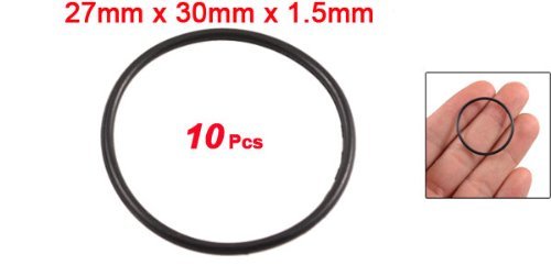 DealMux 10 Stück schwarz Gummiöldichtung O-Ring-Dichtung Unterlegscheiben 30 mm x 27 mm x 1,5 mm - 2