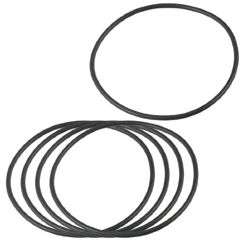 DealMux 80mm x 2.4mm Flexible Gummi-O-Ring-Dichtscheibe Schwarz 5 Stück