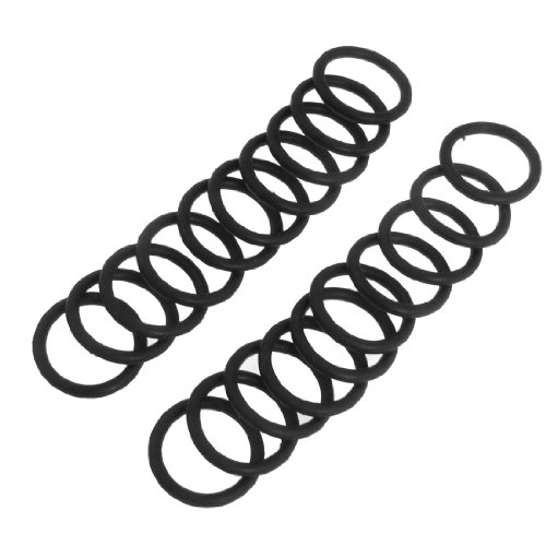 20 Stück Flexible Gummi-O-Ring-Dichtung Unterlegscheibe Schwarz 20 mm x 2.4 mm