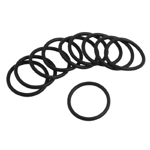 DealMux 10 Stück schwarz Gummidichtung O-Ring-Dichtung Unterlegscheibe Grommets 2.4mm x 29mm