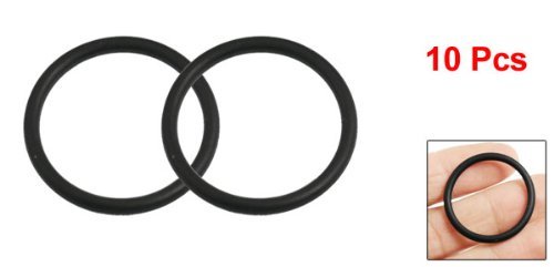 DealMux 10 Stück schwarz Gummidichtung O-Ring-Dichtung Unterlegscheibe Grommets 2.4mm x 29mm - 2