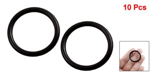 DealMux 10 Stück Mechanische schwarze Gummi-O-Ring-Dichtungen Öldichtung 31mm x 25mm - 2