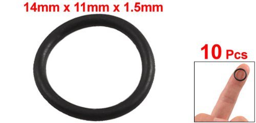 DealMux 10 Stück schwarz Gummiöldichtung O-Ring-Dichtung Washer 14mm x 11mm x 1,5mm - 2