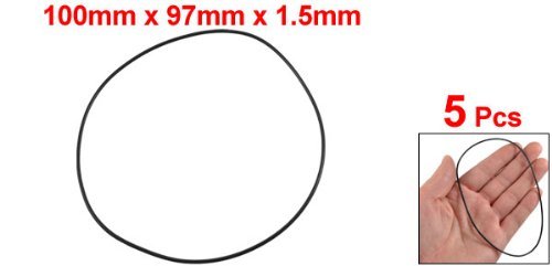 DealMux 5 Stück schwarz Gummiöldichtung O-Ring-Dichtung Unterlegscheiben 100mm x 97mm x 1,5mm - 2