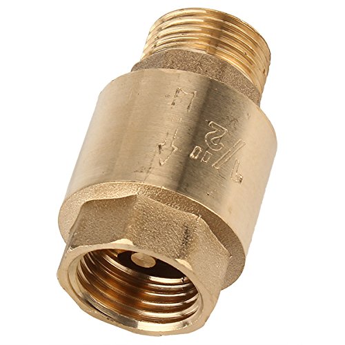 BQLZR Goldene Wasser Öl Feder 1/2″ Gewinde BSPP Weiblich Männlich In-Line Rückschlagventil - 3