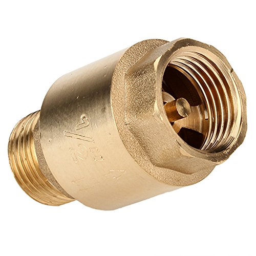 BQLZR Goldene Wasser Öl Feder 1/2″ Gewinde BSPP Weiblich Männlich In-Line Rückschlagventil - 5