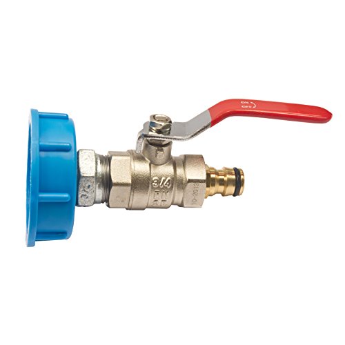 Quarzflex® IBC Adapter mit Kugelhahn und Messing Klick Stecker