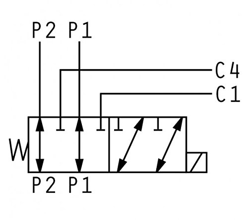 Magnetventil, Hydraulikventil, Umschalt-/Wegeventil, 6/2-Wege, 1/2″, max. 210 bar / 90 l/min Größe 12V - 3