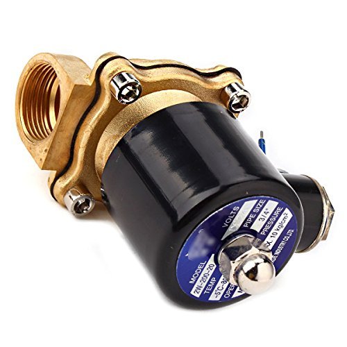 DN DC 24V 3/4 „elektrisches Magnetventil Gas Wasser Fuels Air Schwarz Normalerweise geschlossen Two-Way - 3