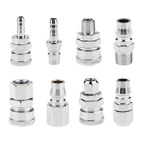 MagiDeal 5pcs Schnellkupplung Stecker Luftleitung Schlauchkupplung Kompressor PH20 - 7