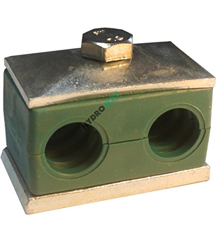 Hydraulik Rohrschelle, doppelt, Ø 6 mm, zur Befestigung von Hydraulikschläuchen & Rohrleitungen