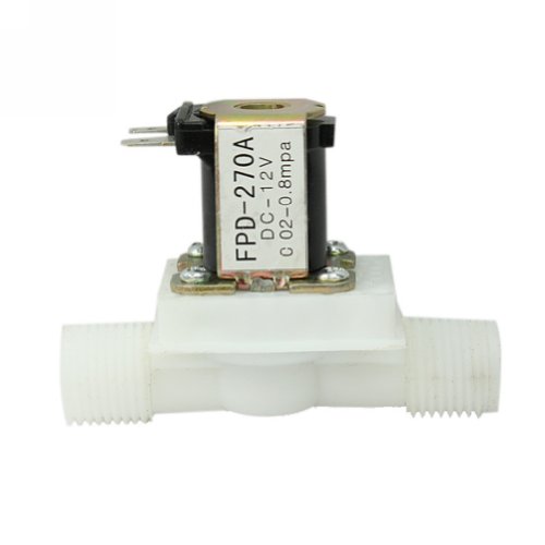 AllLife Elektrisches Magnetventil (14 mm (0,5 Zoll), 12 V) für Wasserzulauf, aus Kunststoff