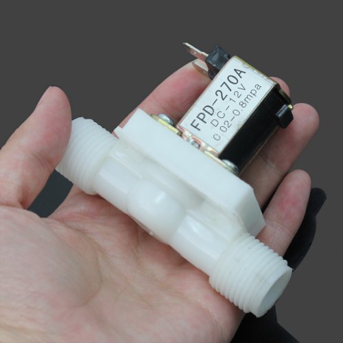 AllLife Elektrisches Magnetventil (14 mm (0,5 Zoll), 12 V) für Wasserzulauf, aus Kunststoff - 5