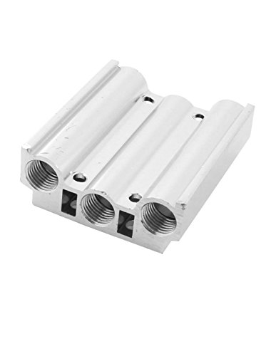 DealMux 1 / 4PT Thread 2 Row Aluminium Manifold Magnet Air Pneumatik Ventil-Basis - 2