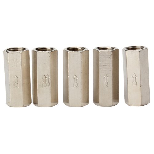 BQLZR Air Öl-Wasser Rückschlagventil 1/4 "BSPP Weiblich Voll Ports One Way Packung mit 5 Stück