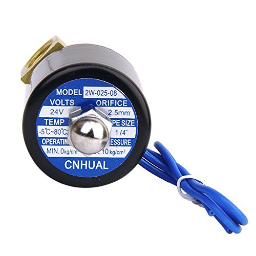 TOOGOO(R) DC 24V 1/4 Zoll Elektrisches Magnetventil fuer Luft Wasser - 3