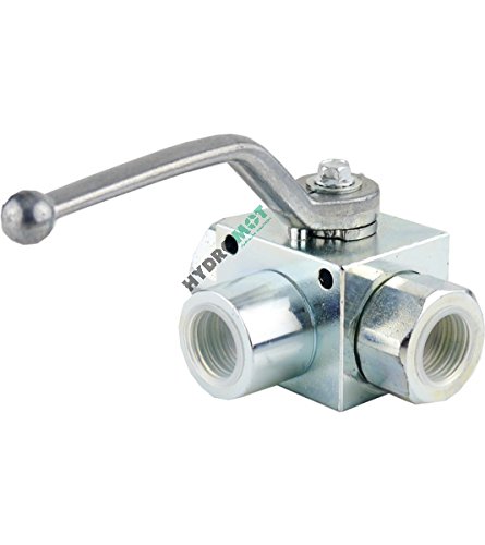 Hydraulik-Kugelhahn, max. Volumenstrom: 60 l/min, 350 bar, 3-Wege, G 1/2″ - 2