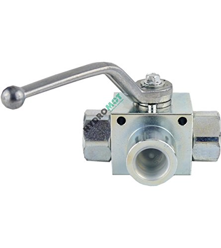 Hydraulik-Kugelhahn, max. Volumenstrom: 60 l/min, 350 bar, 3-Wege, G 1/2″ - 3