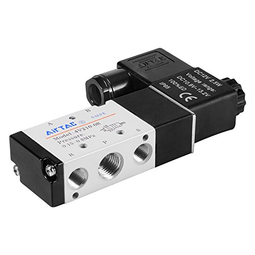 XCSOURCE® DC12V 5-wege 2 Position 1/4″ 1/8″ Magnetventil elektropneumatische Luft Control elektromagnetisches Ventil BI496 - 3