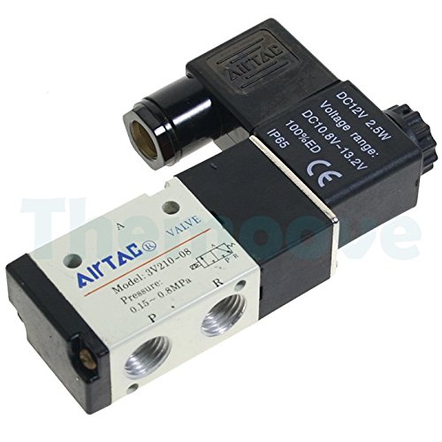 goldentrading BSP 1/10,2 cm DC 12 V 3 Way 2 Position pneumatische Elektrisches Magnetventil Air Aluminium - 2