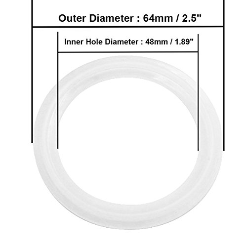 aiicioo Silikon Dichtung tri-clover (-Clamp-Klammer) O-Ring – 3,8 cm (5 Stück) - 2