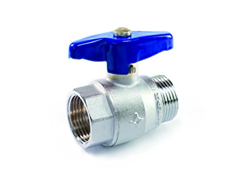 Blau Line 451020bl Ventil Kugelschreiber, Grau Chrom, Durchmesser Gewinde 3/4 "