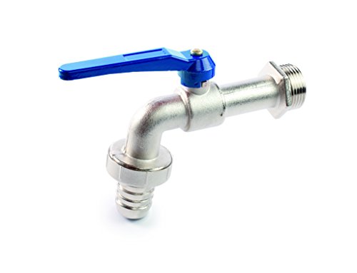 'Blau Line 055020bl Wasserhahn Schlauchanschlussstück, grau chrom, Durchmesser Gewinde 3/4 "A Wand X 1 Sockel Lauflernhilfe