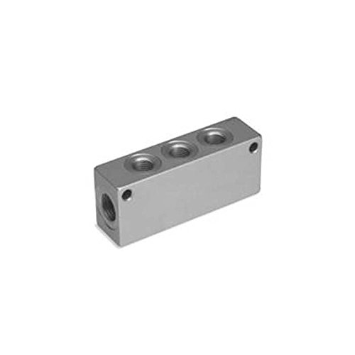 Camozzi 3053 3/8–5l-1/4 Aluminium Distribution Block, einseitig, 5 Steckdosen, 1/10,2 cm